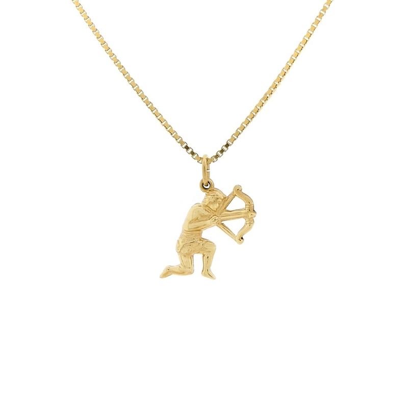 Image 8 of Gold zodiac sign pendant; Sagittarius