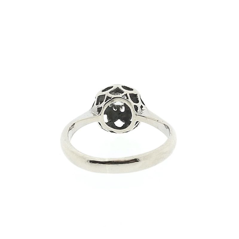 Image 3 of White gold solitaire ring with diamond; 0.10 ct.