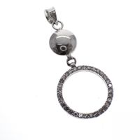 Silver fantasy pendant with zirconia