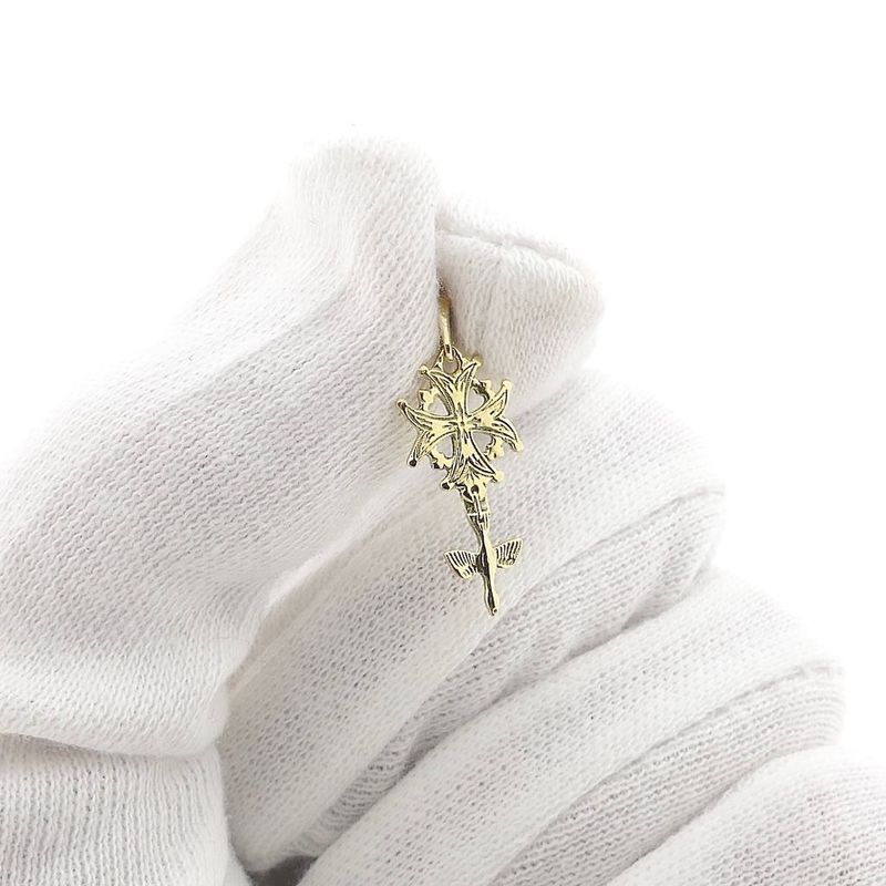 Image 8 of Gold pendant of a Huguenot cross