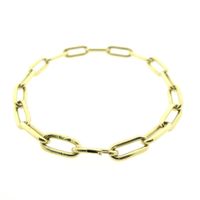 Gold closed forever link bracelet