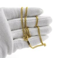 24K Exclusive gold gourmet link chain with a traditional S-shaped clasp | 50 cm
