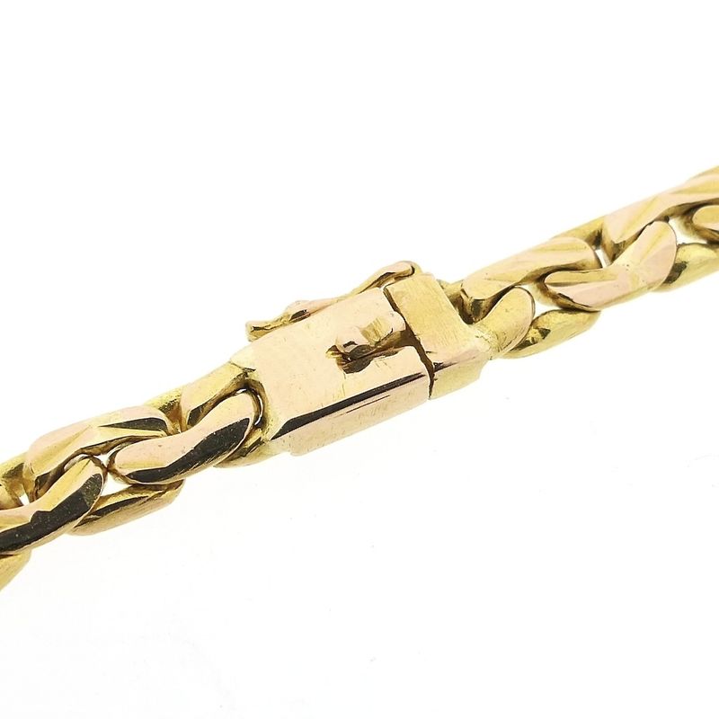 Image 3 of Two-tone gold fantasy/gourmet link bracelet