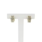 Image 1 of Gold hoop earrings with diamonds; Ø 13.1 mm