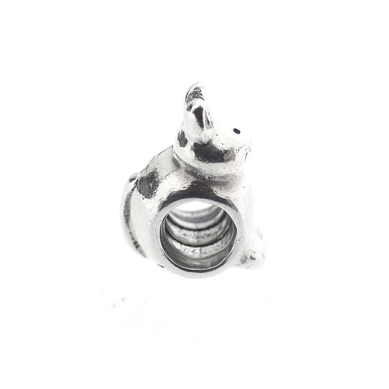 Image 3 of Pandora charm; Silver; Kitty Cat