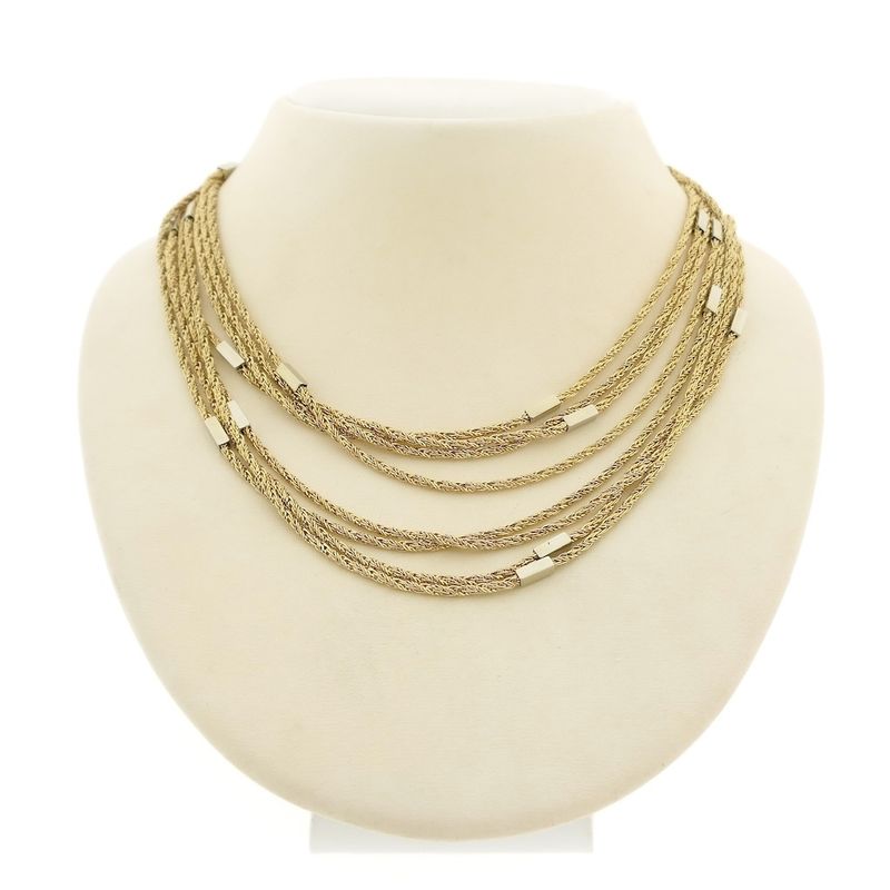 Image 4 of Two-tone gold fantasy link chain