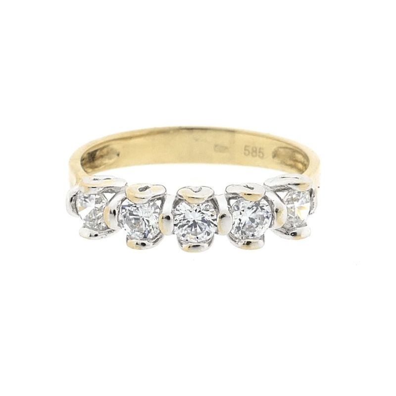 Image 4 of Gold ring with zirconia