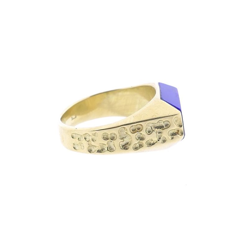 Image 5 of Gold signet ring with Lapis Lazuli