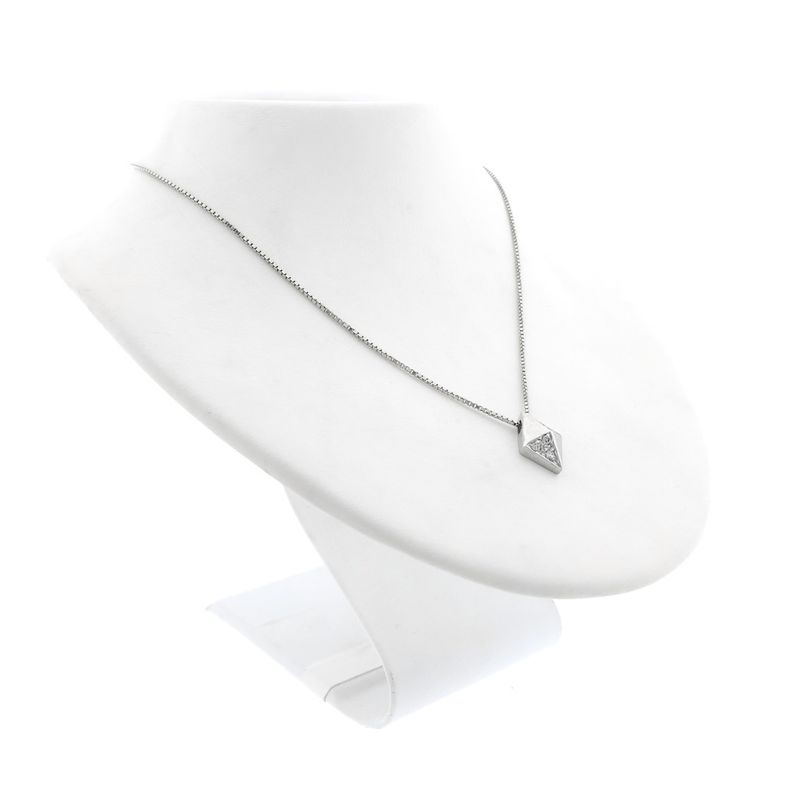 Image 7 of Silver diamond pendant with zirconia