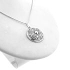 Image 10 of Antique silver floral pendant; filigree technique