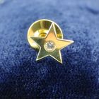 Image 3 of Gold star button with diamond | 0.07 ct.