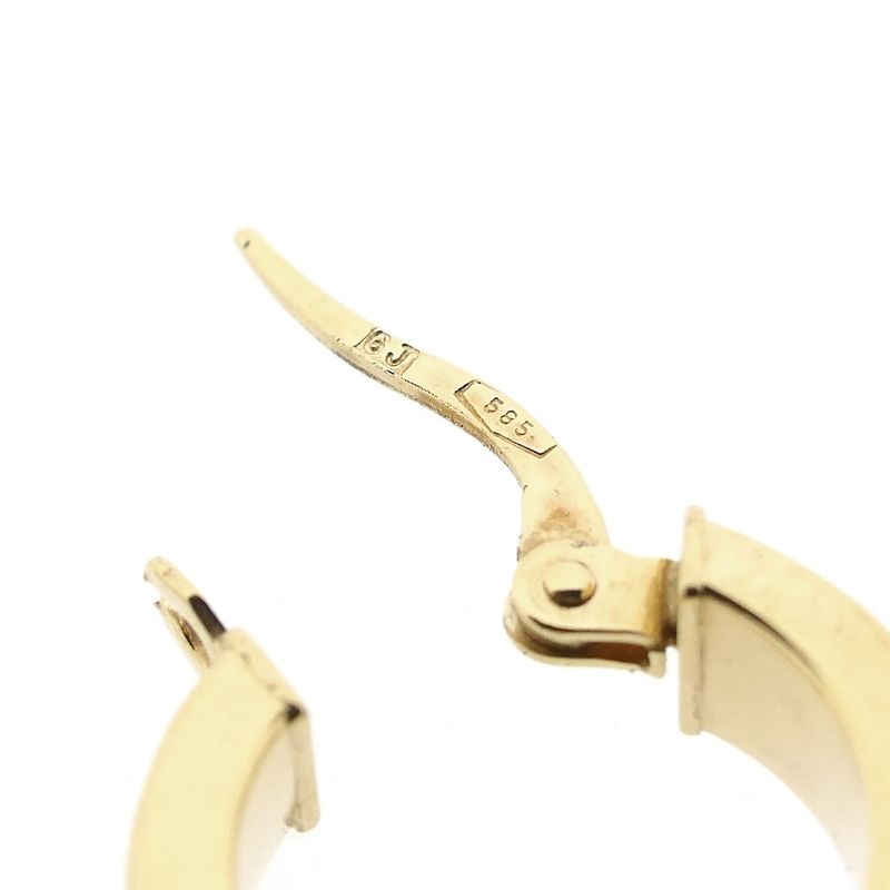 Image 5 of Gold Hoops with Meander Pattern