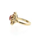Image 6 of Gold entourage ring with red coral