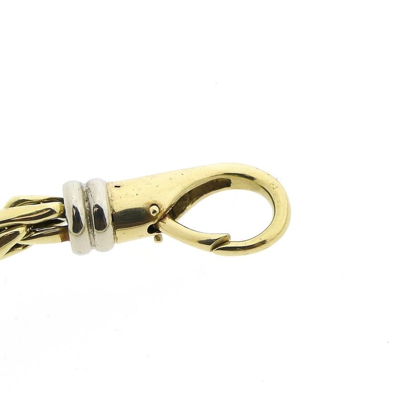 Image 8 of Gold foxtail link necklace with ruby ​​and onyx