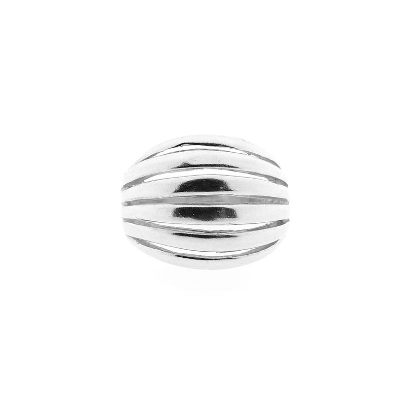 Image 3 of Silver ring with a domed design