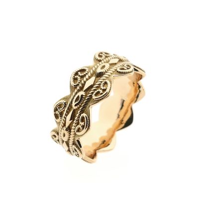 Afbeelding 1 van Vintage gouden filigrain ring