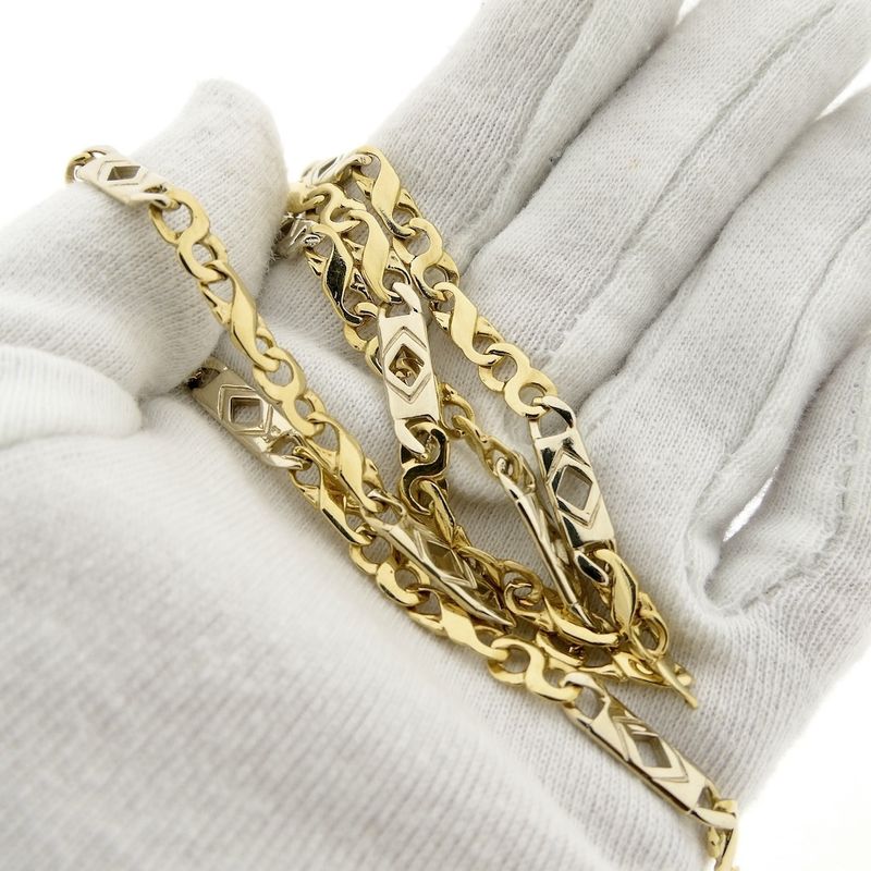 Image 2 of Two-tone gold men's necklace with diamonds