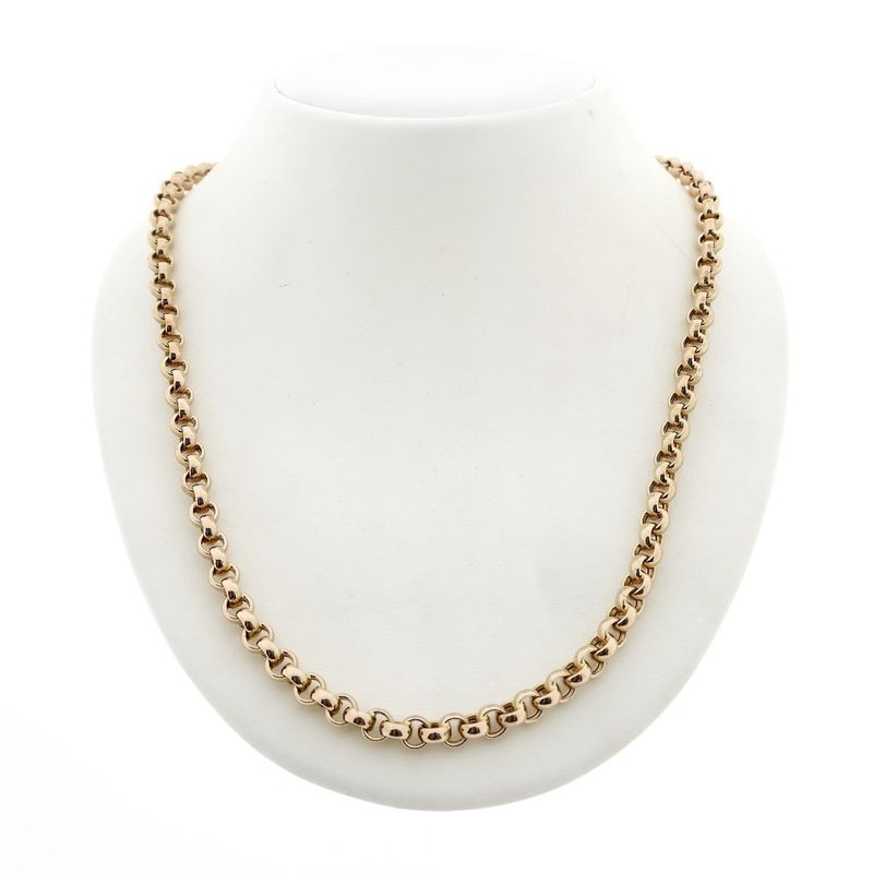 Image 4 of Bicolor gold jasseron necklace | 51 cm