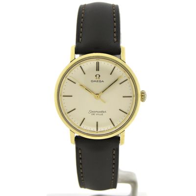 Image 1 of Omega Seamaster Deville 135.020; Vintage 14k goldcap men's watch