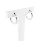 Image 3 of White gold earrings with engravings; Ø 15.8 mm