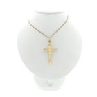 Image 4 of Gold pendant of a cross with corpus; INRI