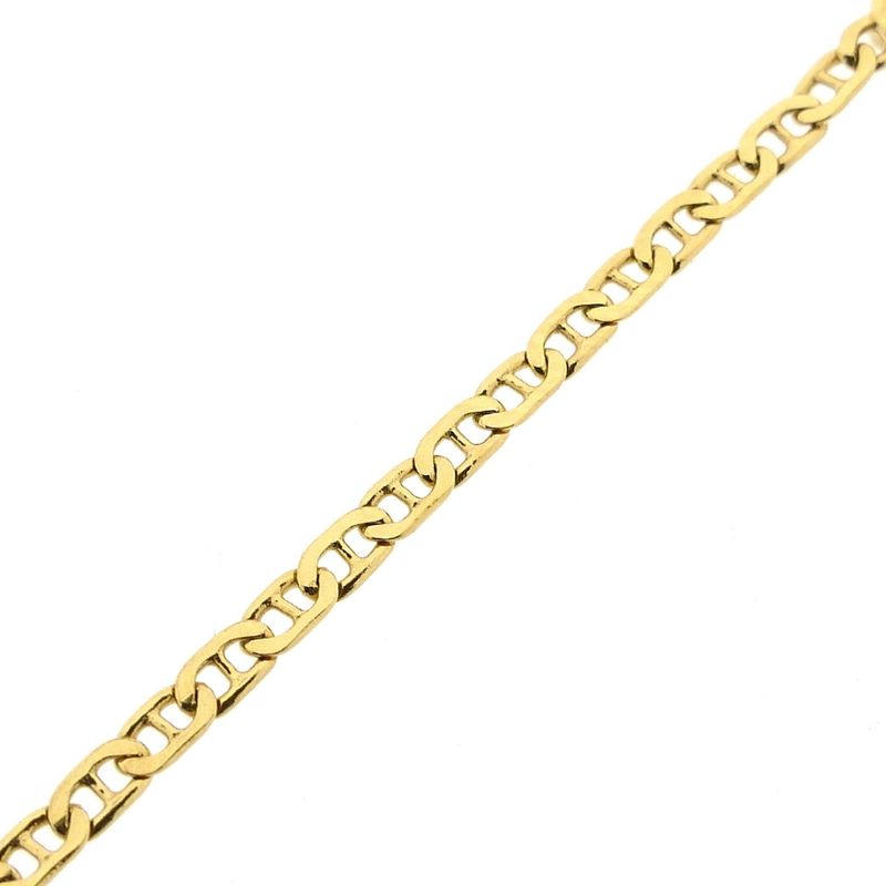 Afbeelding 12 van Gouden marineschakel kinderarmband met graveerplaatje | 12,5 cm - 15 cm