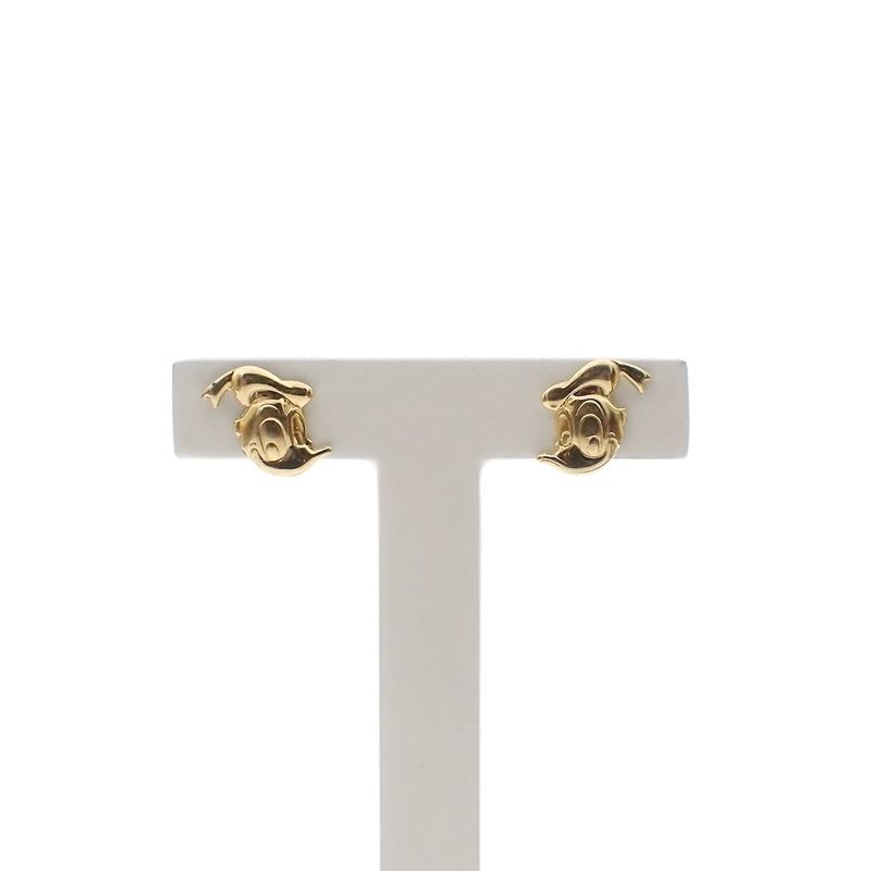Image 1 of Gold Disney stud earrings; Donald Duck