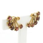 Image 6 of Gold stud earrings with garnet