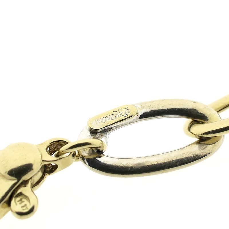 Image 5 of Monzario bicolor gold wide anchor link bracelet