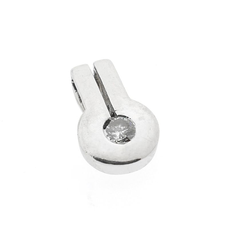 Image 3 of White gold pendant with diamond | 0.07 ct.
