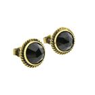 Image 5 of Gold stud earrings with garnet