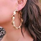 Image 4 of Gold spiral earrings