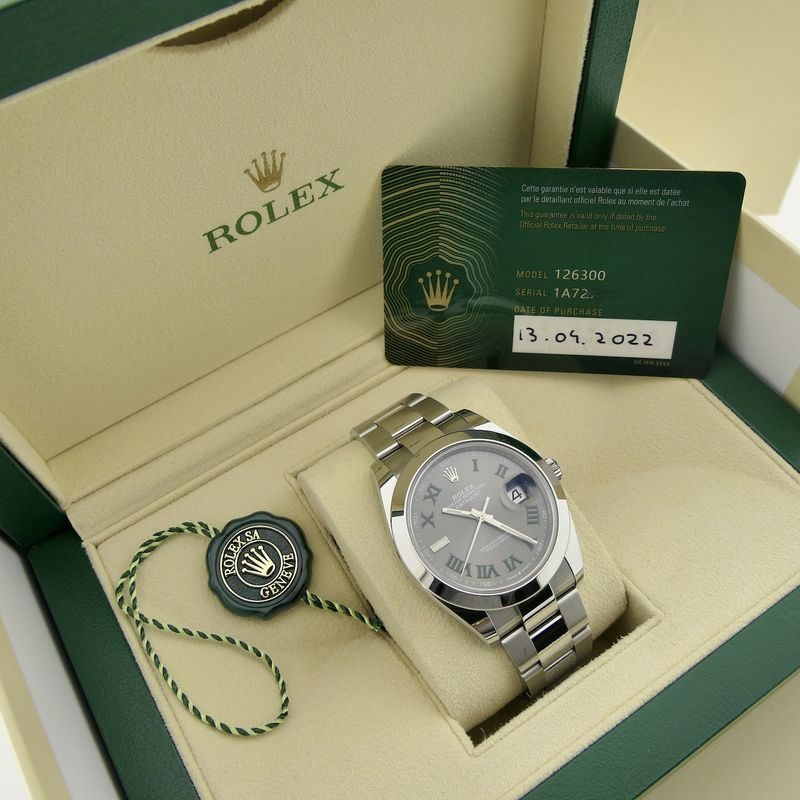 Image 4 of Rolex Datejust 41mm 'Wimbledon' 126300; Automatic men's watch