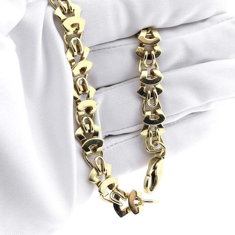 Image 9 of Solid gold necklace with diamonds; 1.43 ct.