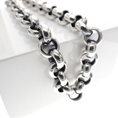 Image 2 of Silver robust jasseron necklace | 63 cm