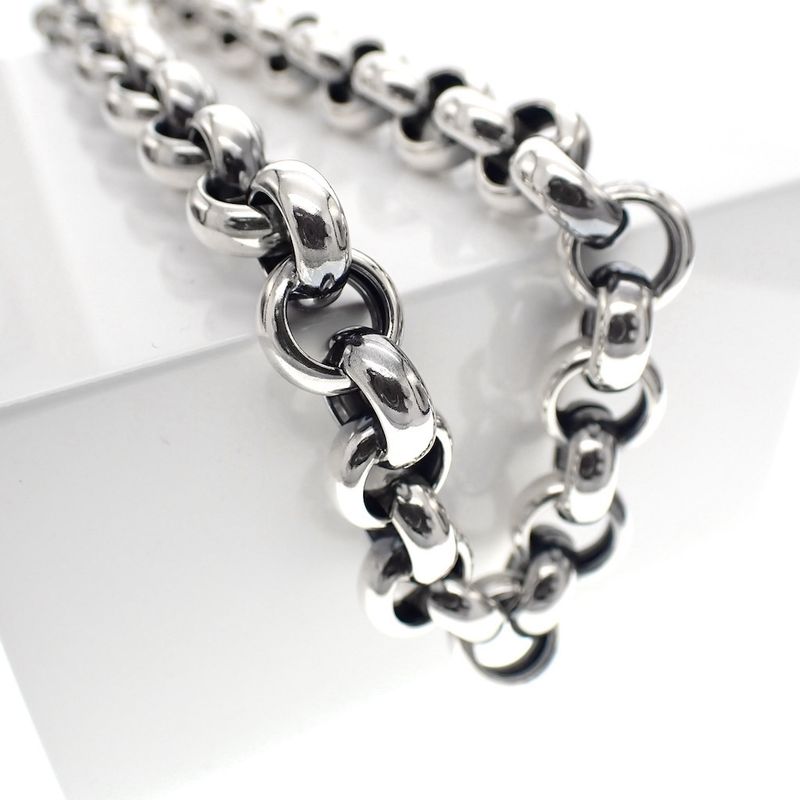 Image 2 of Silver robust jasseron necklace | 63 cm