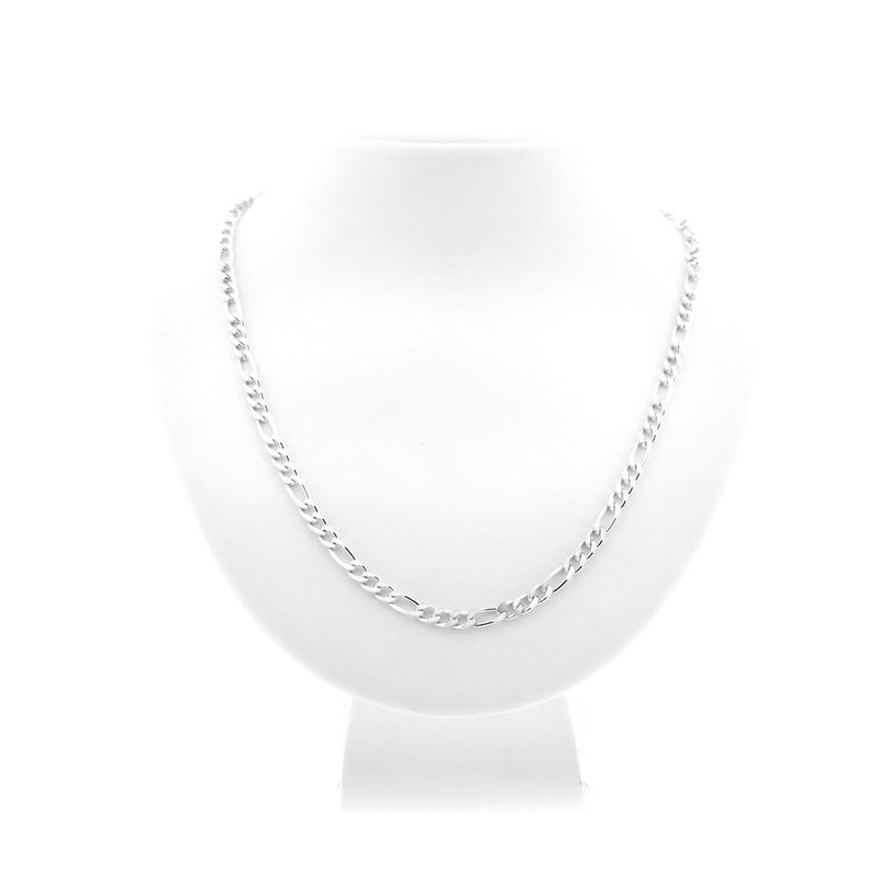 Image 8 of Silver long figaro link necklace | 80 cm