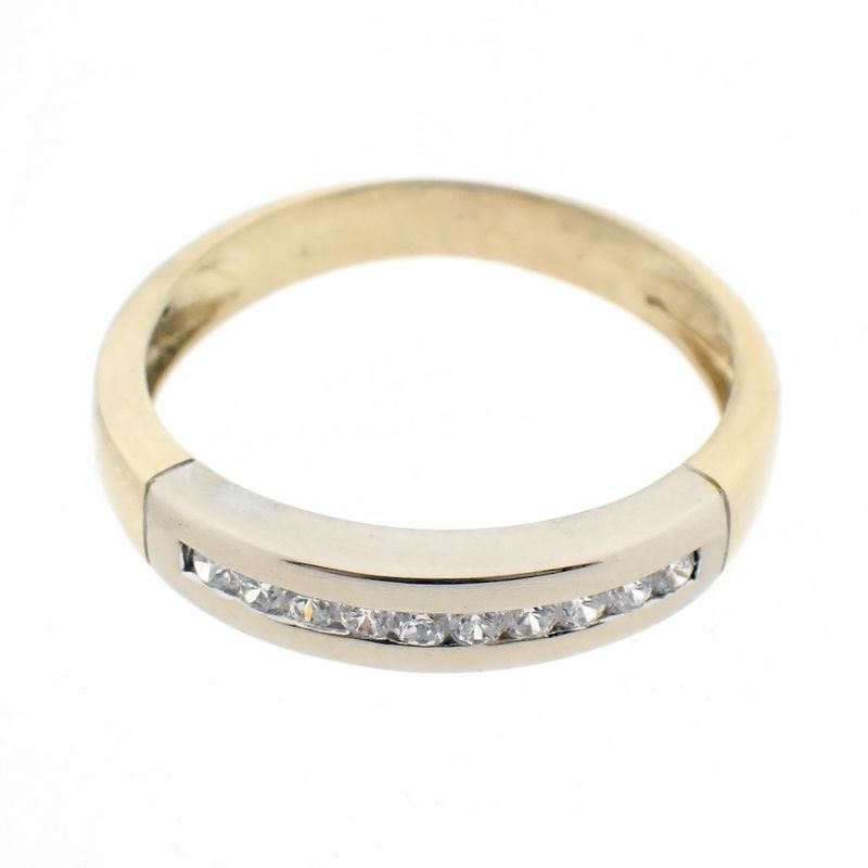Image 5 of Two-tone gold ring with zirconia