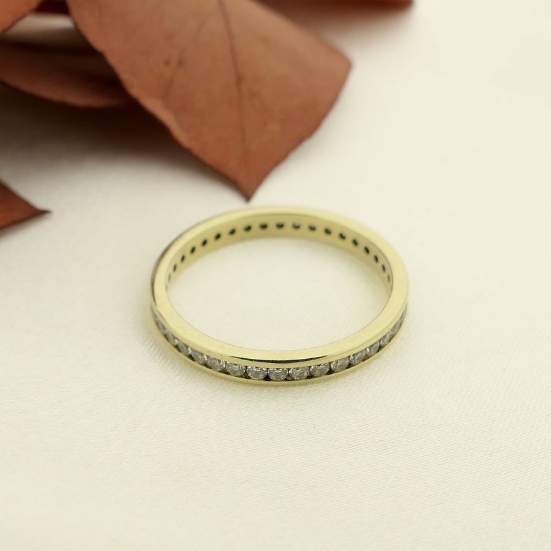 Image 2 of Gold alliance ring with zirconia