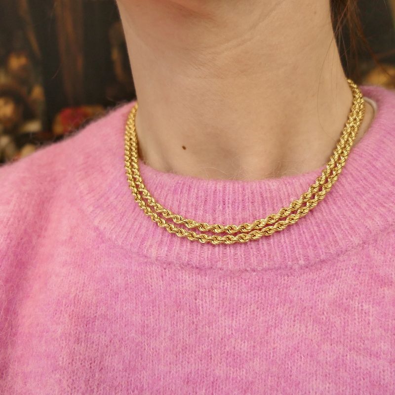 Image 7 of Gold twisted link chain | 40-80 cm