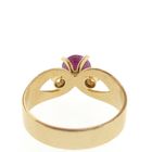 Image 6 of 18 carat gold ring with ruby ​​and diamonds