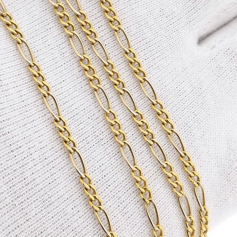 Image 7 of 18K Bicolor Gold Figaro Chain | 53.5 cm