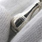 Image 4 of Silver pendant of a Chianti basket bottle (wine bottle)