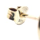 Image 7 of Gold stud earrings with large round button