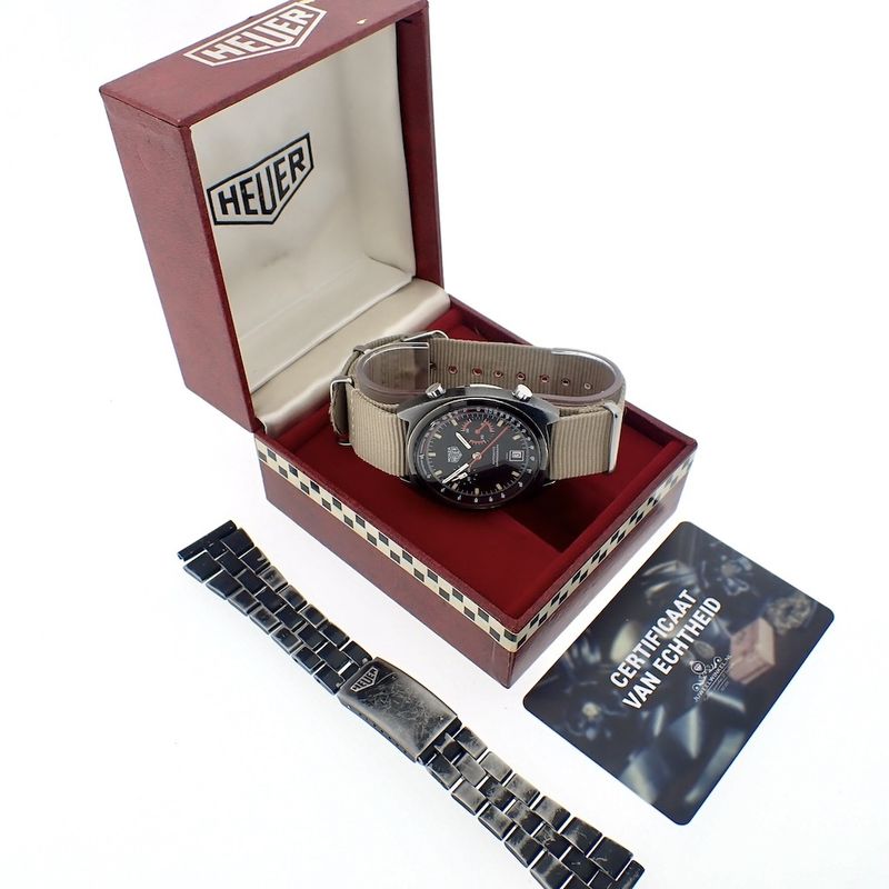 Image 2 of Heuer Monza Chronograaf; Vintage heren horloge
