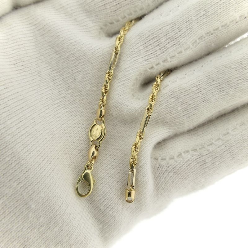 Image 10 of Bicolor gold Figarope bracelet; Cento group | 16.5 cm