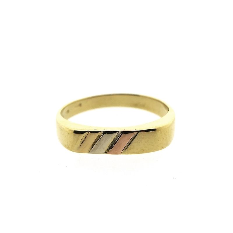 Image 3 of Tricolor gold pinky ring | Men