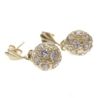 Gold earrings with zirconia stones