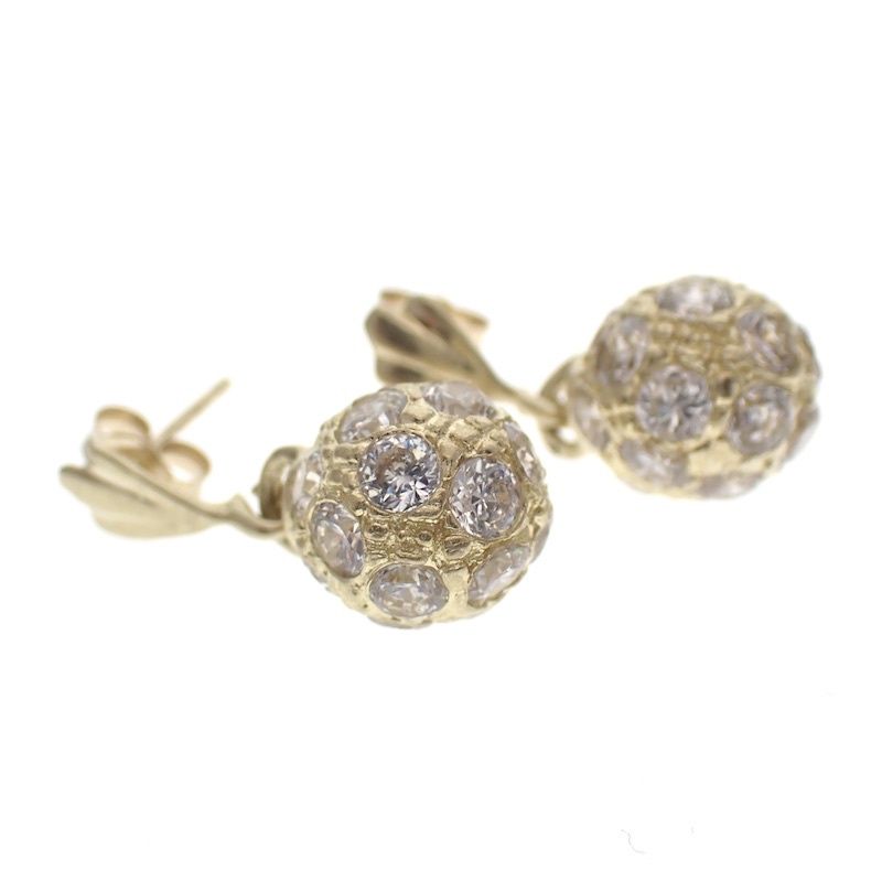 Image 1 of Gold earrings with zirconia stones