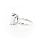Image 6 of Silver solitaire ring with clear zirconia